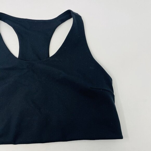 Zella Womens Size Large Activewear Lined Racerback Sports Bra in Black 2194 - Picture 2 of 6